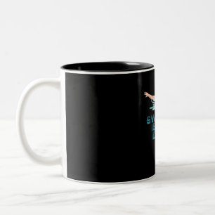 Schwimmen ist meine DNA, wenn ich über dem Funny S Zweifarbige Tasse