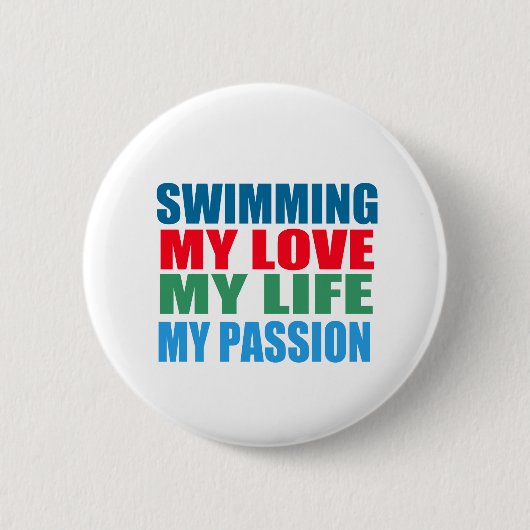 Schwimmen ist meine Leidenschaft Button (Vorderseite)