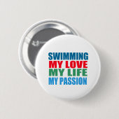 Schwimmen ist meine Leidenschaft Button (Vorne & Hinten)