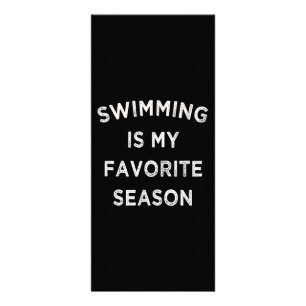 Schwimmen ist meine Lieblingsjahreszeit  Schwimmer Werbekarte