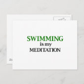 Schwimmen ist meine Medizin Postkarte (Vorne/Hinten)