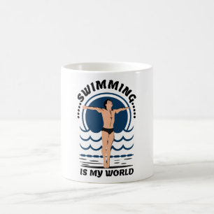 Schwimmen ist meine Welt - Baden in Speedo Kaffeetasse