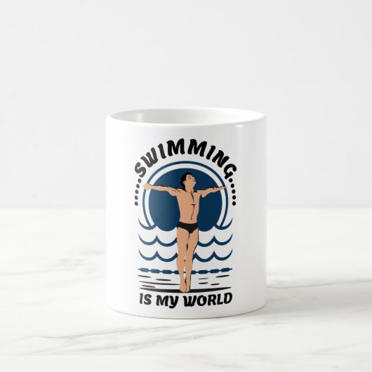 Schwimmen ist meine Welt - Baden in Speedo Kaffeetasse (Mittel)