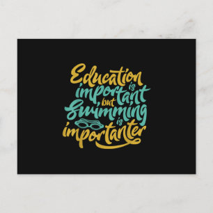 Schwimmen ist wichtig für die sonnigen Schwimmer,  Ankündigungspostkarte