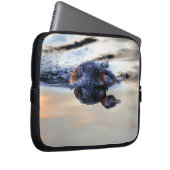 Schwimmen Jagd Rothneckke Grebe Wildlife Foto Laptopschutzhülle (Vorne Rechts)