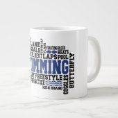 Schwimmen- Jumbo-Tasse (Vorderseite Rechts)