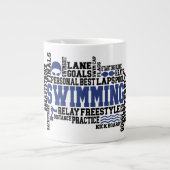 Schwimmen- Jumbo-Tasse (Vorderseite)