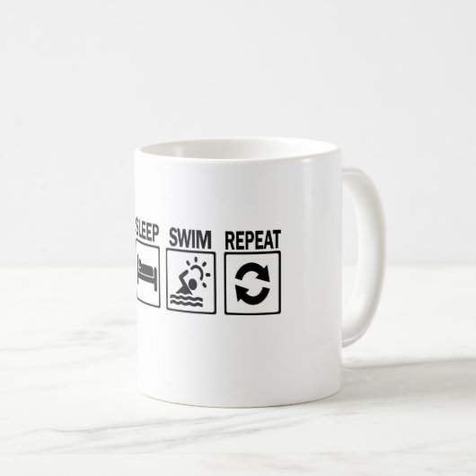 Schwimmen Kaffeetasse (VorderseiteRechts)