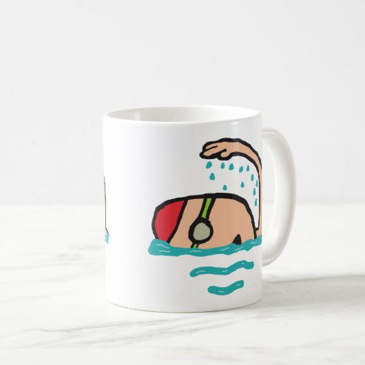 Schwimmen Kaffeetasse (VorderseiteRechts)