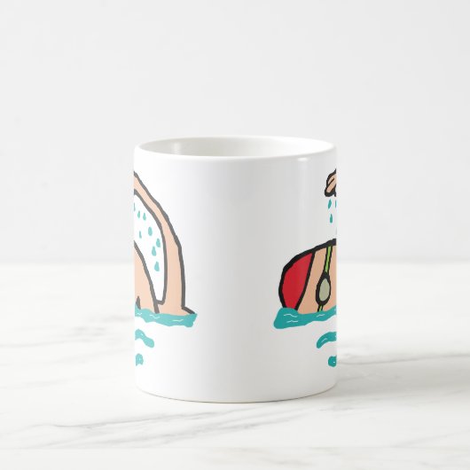 Schwimmen Kaffeetasse (Mittel)