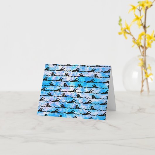 SCHWIMMEN KARTE (Gelbe Blume)