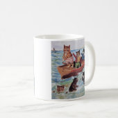 Schwimmen-Katzen Louis Wains Kaffeetasse (VorderseiteRechts)