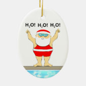 Schwimmen Keepake Keramik Keramik Ornament (Hinten)