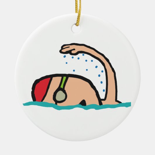 Schwimmen Keramik Ornament (Vorne)