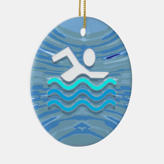 SCHWIMMEN KERAMIK ORNAMENT (Rechts)