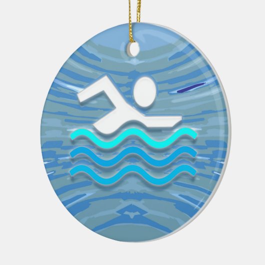 SCHWIMMEN KERAMIK ORNAMENT (Links)