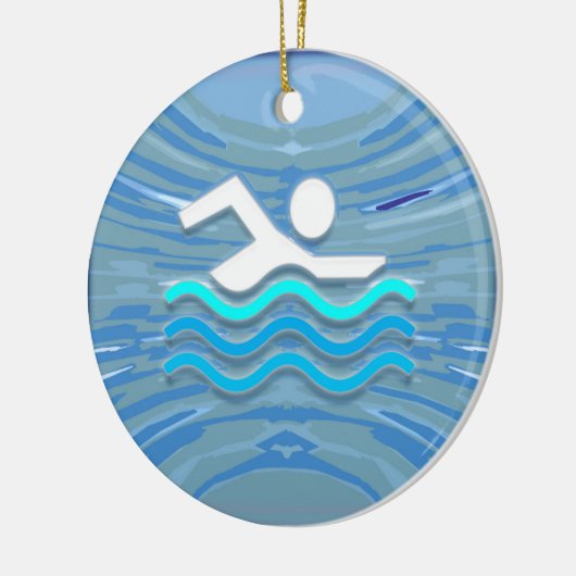 SCHWIMMEN KERAMIK ORNAMENT (Links)