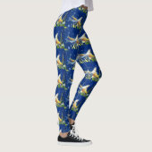 Schwimmen koi auf Blau Leggings (Rechts)