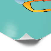Schwimmen Koi Fish Illustration Poster (Ecke)