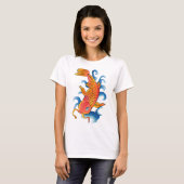 Schwimmen Koi Fish Illustration T-Shirt (Vorne ganz)
