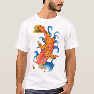 Schwimmen Koi Fish Illustration T-Shirt