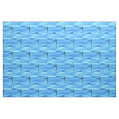 Schwimmen-Kormoran auf blauem Muster Stoff (Fat Quarter (45,7 x 55,9 cm))