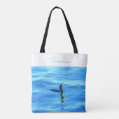 Schwimmen-Kormoranblau Tasche (Rückseite)