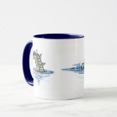 Schwimmen-Krokodil-Tasse Tasse (Vorderseite Links)