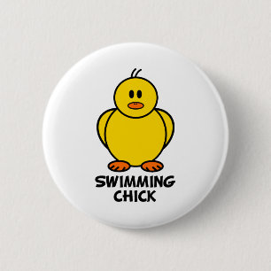 Schwimmen-Küken Button