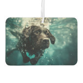 Schwimmen Labrador Puppy Underwater Design Autolufterfrischer (Rückseite)