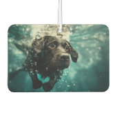 Schwimmen Labrador Puppy Underwater Design Autolufterfrischer (Vorderseite)