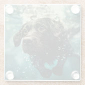 Schwimmen Labrador Puppy Underwater Design Glasuntersetzer (Rückseite)
