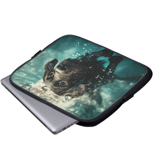 Schwimmen Labrador Puppy Underwater Design Laptopschutzhülle (Vorne Knopf)