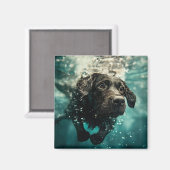Schwimmen Labrador Puppy Underwater Design Magnet (Vorderseite/Rückseite)