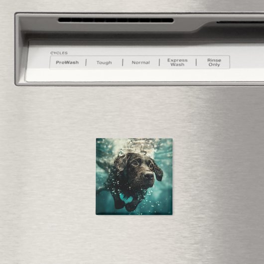 Schwimmen Labrador Puppy Underwater Design Magnet (In Situ (Geschirrspüler))