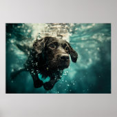 Schwimmen Labrador Puppy Underwater Design Poster (Vorne)