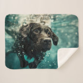 Schwimmen Labrador Puppy Underwater Design Sherpadecke (Vorderseite (Horizontal))