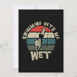 Schwimmen lässt mich ein sonniges Schwimmbad zum B Feiertagskarte
