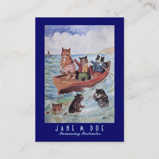 Schwimmen-Lehrer-/Kanu-Mieten - doppelseitig Visitenkarte (Vorderseite)