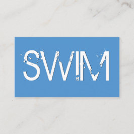 SCHWIMMEN-LEHRER Schmutz-Art V64J BLAU Visitenkarte