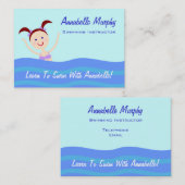 Schwimmen-Lehrer/Trainer Visitenkarte (Vorne/Hinten)