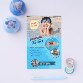 Schwimmen Lektionen Bearbeitbarer Flyer (Einzeln)