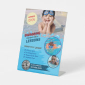 Schwimmen Lektionen Eigenes Schild (Vorderseite)