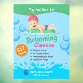 Schwimmen Lektionen Kids Custom Window Cloning Fensteraufkleber (Blatt 3)