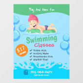 Schwimmen Lektionen Kids Custom Window Cloning Fensteraufkleber (Blatt)