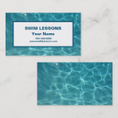 Schwimmen-Lektionen - Schwimmenlehrer Visitenkarte (Vorne/Hinten)