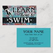 Schwimmen Lektionen Visitenkarten - Blue Red Visitenkarte (Vorne/Hinten)