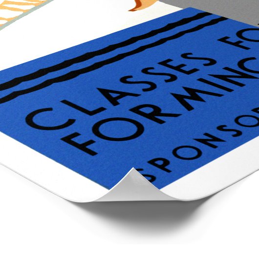 Schwimmen lernen poster (Ecke)