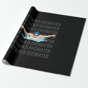 Schwimmen Liebe Schwimmer Funny Swimming Boys Spor Geschenkpapier