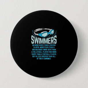 Schwimmen macht mehr Kicks ich lustige Geschenke s Button